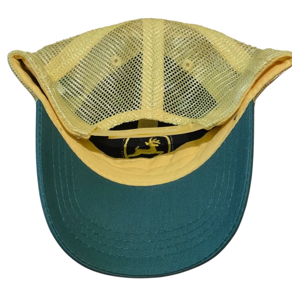 John Deere Toddler Trucker Baseball Cap Green & Gold OS EUC